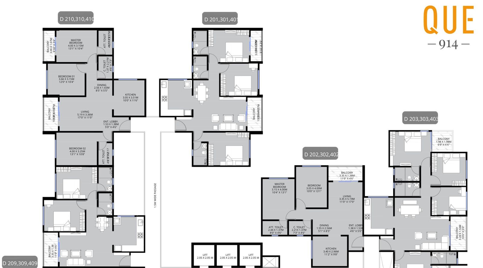 Unique-Que-914-floor-map